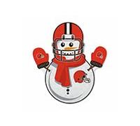 Rico Industries NFL Cleveland Browns Décoration de Noël ou de Noël en forme de couronne de bonhomme de neige - Décoration de maison et de salon - Feutre doux EZ à accrocher
