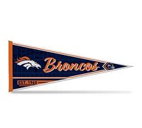 Rico Industries NFL Denver Broncos fanion classique en feutre doux 30,5 x 76,2 cm - EZ à accrocher - Décoration d'intérieur (salle de jeux, cave, chambre à coucher)