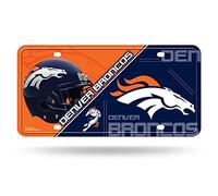 Rico Industries NFL Denver Broncos mixte Denver Broncos Metaldenver Broncos de plaque d'immatriculation en métal de plaque d'immatriculation, Team Couleur, taille unique