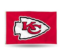 Rico Industries NFL Drapeau des Chiefs de Kansas City avec œillets, simple face, 91 x 152 cm