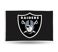 Rico Industries NFL Drapeau des Raiders d’Oakland avec œillets, simple face, 91 x 152 cm