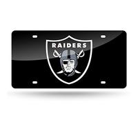 Rico Industries NFL Étiquette Auto découpée au Laser, Mixte, LZC1701, Oakland Raiders, Taille Unique