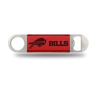 Rico Industries NFL Football Buffalo Bills Lame de barre gravée au laser en similicuir Bleu