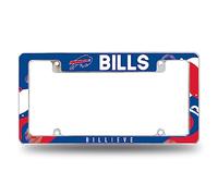 Rico Industries NFL Football Buffalo Bills Wave Cadre de Plaque d'immatriculation chromé pour Voiture/Camion/SUV 30,5 x 15,2 cm
