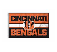 Rico Industries NFL Football Cincinnati Bengals Bold 90x152cm Bannière Drapeau Unilatéral - Intérieur ou Extérieur - Décoration de la Maison