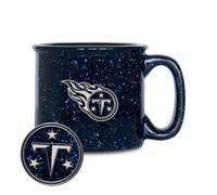 Rico Industries NFL Football Cleveland Browns Tasse à café Speckle Camper 425,2 g, logo gravé au laser, tasse de camping en céramique, Speckle Glaze, CFS2801OR