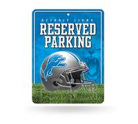 Rico Industries NFL Football Detroit Lions Metal Parking Sign 8.5 x 11-"