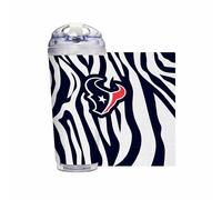 Rico Industries NFL Football Houston Texans Glitter Gobelet à paillettes en acrylique avec couvercle à charnière, gobelet à double paroi sous licence officielle avec paille 710 ml