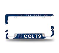 Rico Industries NFL Football Indianapolis Colts Wave Cadre de Plaque d'immatriculation chromé pour Voiture/Camion/SUV 30,5 x 15,2 cm