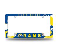 Rico Industries NFL Football Los Angeles Rams Wave Cadre de Plaque d'immatriculation chromé pour Voiture/Camion/SUV 30,5 x 15,2 cm