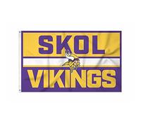 Rico Industries NFL Football Minnesota Vikings Bold 90x152cm Bannière Drapeau Unilatéral - Intérieur ou Extérieur - Décoration de la Maison