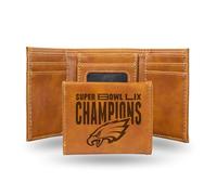 Rico Industries NFL Football Philadelphia Eagles 2025 Super Bowl Champions gravé au laser à trois volets