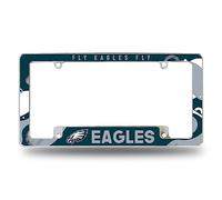 Rico Industries NFL Football Philadelphia Eagles Wave Cadre de Plaque d'immatriculation chromé pour Voiture/Camion/SUV 30,5 x 15,2 cm