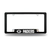 Rico Industries NFL Green Bay Packers Cadre de Plaque d'immatriculation Automobile chromé pour Voiture/Camion/SUV Noir 30,5 x 15,2 cm