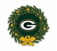 Rico Industries NFL Green Bay Packers Fanions de Noël en forme de couronne - Décoration de maison et de salon - Feutre doux EZ à accrocher
