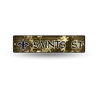 Rico Industries NFL Haute résolution Plastique Plaque de Rue, doré, 4" x 16"