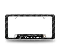 Rico Industries NFL Houston Texans Cadre de Plaque d'immatriculation Automobile chromé pour Voiture/Camion/SUV Noir 30,5 x 15,2 cm