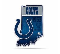 Rico Industries NFL Indianapolis Colts State Shape Cut Fanion - Décoration de maison et de salon - Feutre doux EZ à suspendre 45,7 x 0,25 x 45,7 cm