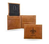 Rico Industries NFL Laser Engraved Billfold Wallet Marron, Mixte, LEBIL1301BR, Marron, 5.75 x 7-inches