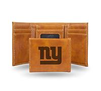 Rico Industries NFL Laser Engraved Tri-Fold Wallet Marron, Adulte (Unisexe), LETRI1401BR, Noir, 5.75 x 7-inches
