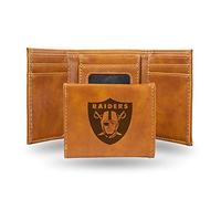 Rico Industries NFL Laser Engraved Tri-Fold Wallet Marron, Noir (Noir) - LETRI1701BR