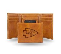 Rico Industries NFL Laser Engraved Tri-Fold Wallet Marron, Noir (Noir) - LETRI2701BR