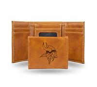 Rico Industries NFL Laser Engraved Tri-Fold Wallet Marron, Noir (Noir) - LETRI3101BR