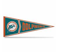 Rico Industries NFL Miami Dolphins Retro 30,5 x 76,2 cm Fanion en feutre souple - À accrocher - Décoration d'intérieur (salle de jeux, cave, chambre à coucher)