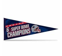 Rico Industries NFL New England Patriots Multi Champ Fanion en feutre doux 30,5 x 76,2 cm - À accrocher - Décoration d'intérieur (salle de jeux, cave, chambre à coucher)