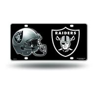 Rico Industries NFL Oakland Raiders Metal License Plate Tag, 6 x 11.5-inches