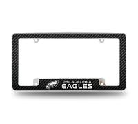 Rico Industries NFL Philadelphia Eagles Cadre de Plaque d'immatriculation Automobile en Fibre de Carbone 30,5 x 15,2 cm Chromé