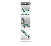 Rico Industries NFL Philadelphia Eagles NFL Lot de 3 décalcomanies, couleur de l'équipe, la taille des autocollants individuels peut varier