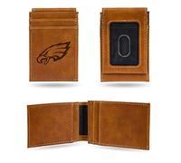 Rico Industries NFL Portefeuille de Poche Avant gravé au Laser Marron, LEFPW2501BR, Marron, 3.5 x 5-inches