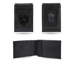 Rico Industries NFL Portefeuille de Poche Avant gravé au Laser Noir, LEFPW1201BK, Noir, 3.5 x 5-inches