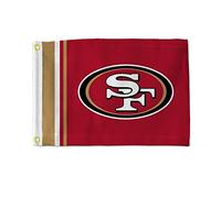 Rico Industries NFL San Francisco 49ers Drapeau utilitaire double face pour bateau, voiturette de golf, maison, etc. 30,5 x 43,2 cm
