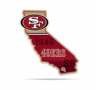 Rico Industries NFL San Francisco 49ers Fanion en forme de forme d'État - Décoration de maison et de salon - Feutre doux EZ à suspendre 45,7 x 0,25 x 45,7 cm