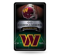 Rico Industries NFL Washington Commanders Grande plaque en métal 27,9 x 43,2 cm