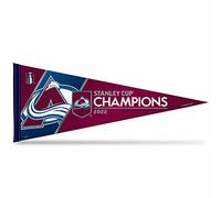 Rico Industries NHL Colorado Avalanche 2022 Stanley Cup Champions en feutre doux 30,5 x 76,2 cm avec carte en-tête 30,5 x 76,2 cm Décoration murale Fanion Idéal pour maison/chambre/décoration de grotte