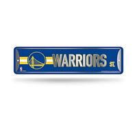 Rico Industries Panneau de rue en métal NBA Golden State Warriors (10,2 x 38,1 cm) - Idéal pour la maison, la chambre, la décoration de caverne