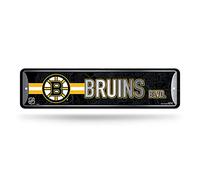 Rico Industries Panneau de rue en métal NHL Boston Bruins (10,2 x 38,1 cm) - Idéal pour la maison, la chambre, la cave