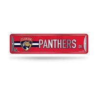Rico Industries Panneau de rue en métal Panthers de la NHL Florida (10,2 x 38,1 cm) - Idéal pour la maison, le bureau, la chambre à coucher et la grotte - Fabriqué