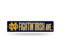 Rico Industries Panneau de rue unisexe en plastique de la NCAA Notre Dame Fighting Irish de 40,6 cm, multicolore, 40,6 x 10,2 cm