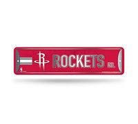 Rico Industries Plaque de rue en métal NBA Houston Rockets (10,2 x 38,1 cm) - Idéale pour la maison, la chambre, la cave d'un homme