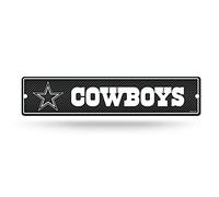 Rico Industries Plaque de rue en plastique et fibre de carbone NFL Dallas Cowboys 10,2 x 40,6 cm