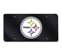 Rico Industries Plaque d'immatriculation en métal incrusté au laser NFL Pittsburgh Steelers