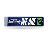 Rico Industries Plaque métallique avec logo des Seahawks de Seattle NFL - Décoration d’intérieur, chambre, bureau, repaire masculin - 10 x 38 cm