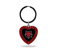 Rico Industries Porte-clés NCAA Arkansas State Red Wolves Rico Industries NCAA en strass avec cœur coloré, rouge, 7,6 cm de long