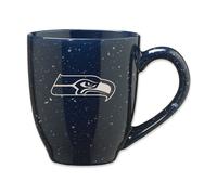 Rico Industries Tasse caf en c ramique grav e au laser couleur de l' quipe NFL Football Seattle Seahawks 16 oz