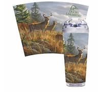 Rico Industries Wildlife Ducks Unlimited at The Crossing Gobelet en acrylique de 710 ml avec couvercle à charnière, gobelet à double paroi sous licence officielle avec paille, noir