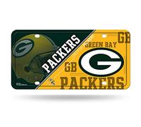 Rico NFL Packers de Green Bay en métal Tag de Plaque d'immatriculation, 15,2 x 30,5 cm, Multicolore